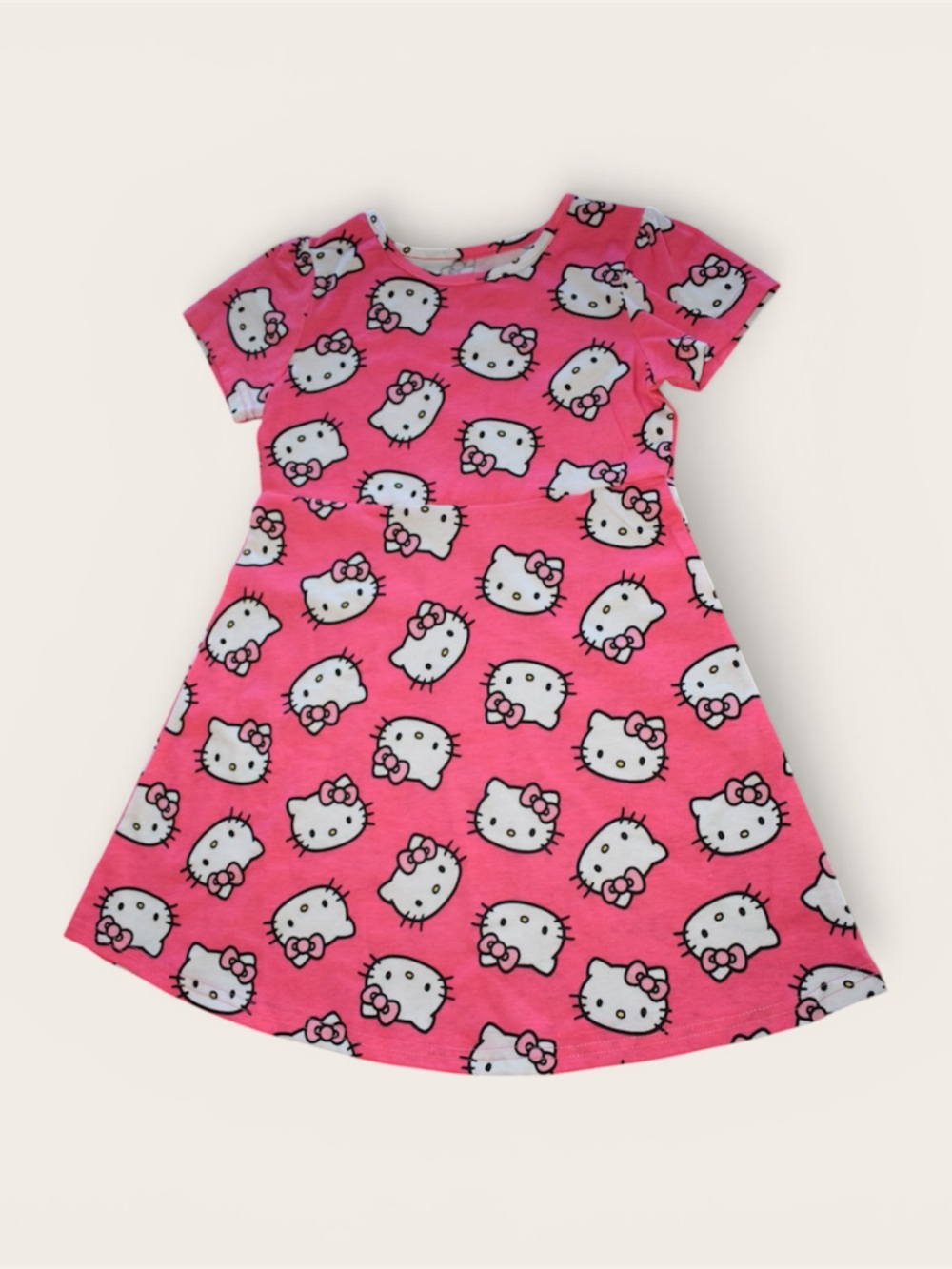 Hello Kitty Pink All-Over Print Girls Casual 2 Dresses